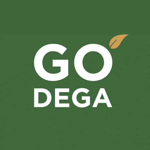 Logo for Godega, the best downtown Omaha coffee shop and convenience shopping market.